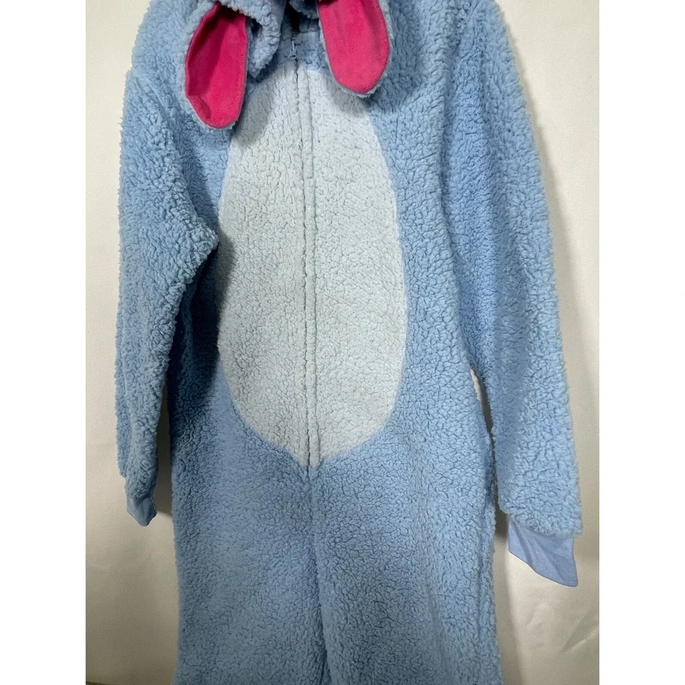 Disney Winnie The Pooh Eeyore Sherpa Cosplay Union Blue Suit Pajama Women's XL - Picture 6 of 13
